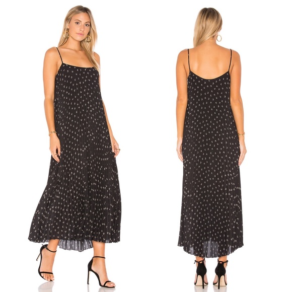 Vince Midi Dress Pleated Camisole Floral - Picture 7 of 7